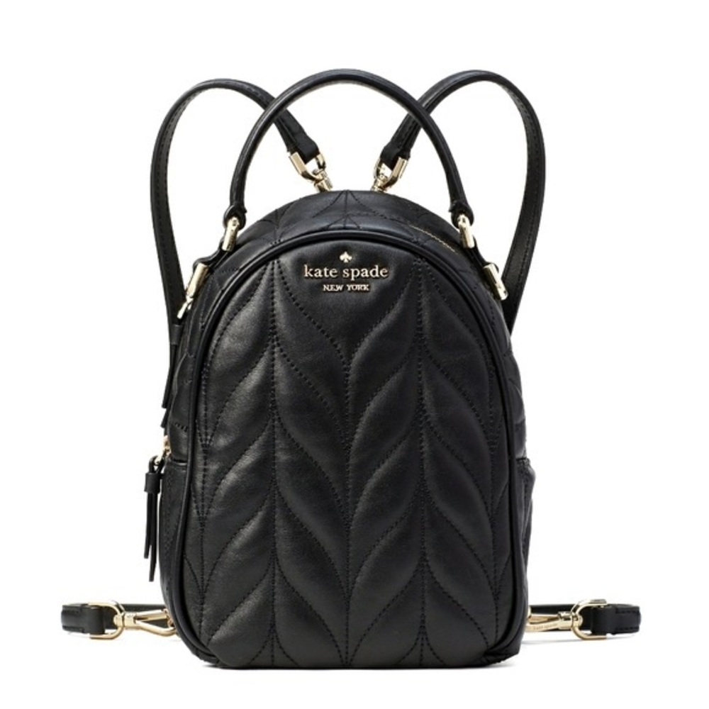 Kate Spade Black Quilted Convertible Backpack